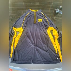 Vintage Michigan Wolverines navy quarter zip sweatshirt Size XXL #wolverines